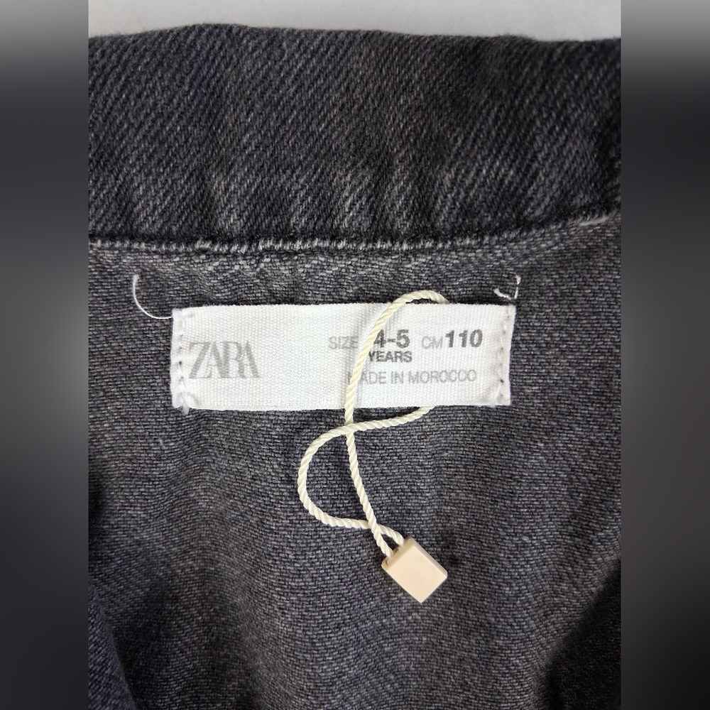 Zara quarter sleeve denim button down dress Size 4-5 Yrs - Picture 2 of 11